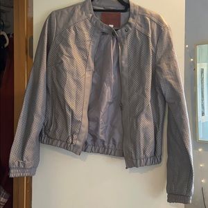 Leather grey jacket